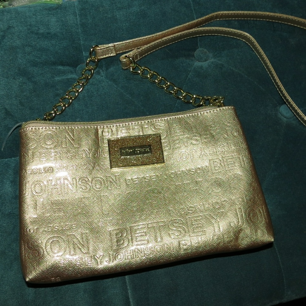 Metallic Gold Betsey Johnson Purse
